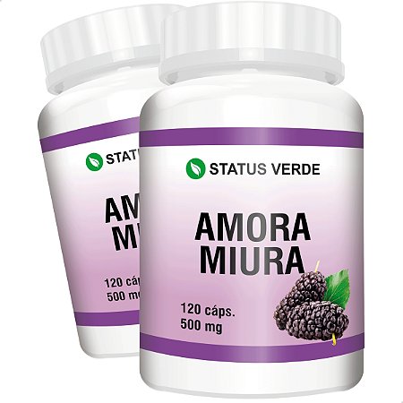 2 Potes Amora Miura Kit 240 Cáps - Status Verde