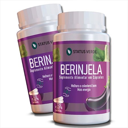 2 Potes Berinjela Kit 240 Cáps - Status Verde