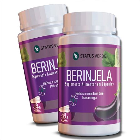 2 Potes Berinjela Kit 120 Cáps - Status Verde