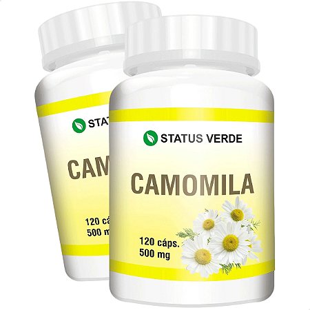 2 Potes Camomila Kit 240 Cáps - Status Verde