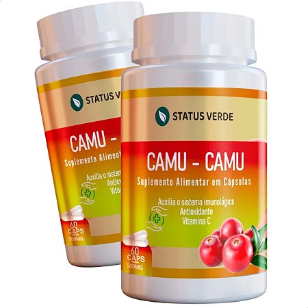 2 Potes Camu-Camu Kit 120 Cáps - Status Verde