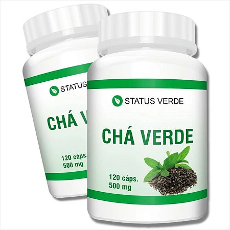 2 Potes Chá Verde Kit 240 Cáps - Status Verde