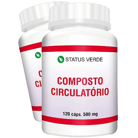 2 Potes Composto Circulatório Kit 240 Cáps - Status Verde