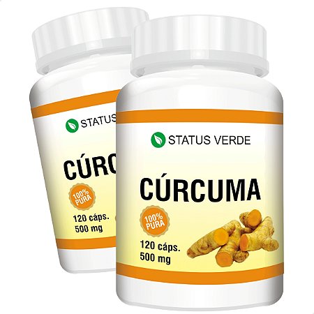 2 Potes Cúrcuma Kit 240 Cáps - Status Verde