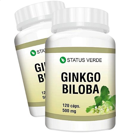 2 Potes Ginkgo Biloba Kit 240 Cáps - Status Verde