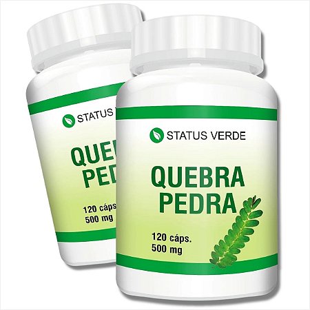 2 Potes Quebra Pedra Kit 240 Cáps - Status Verde