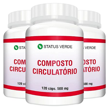3 Potes Composto Circulatório 120 Cáps - Status Verde