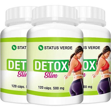 3 Potes Detox Slim Kit 360 Cáps - Status Verde