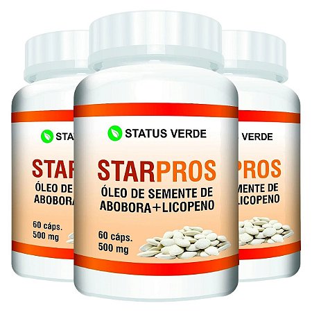 3 Potes Starpros Kit 180 Cáps - Status Verde