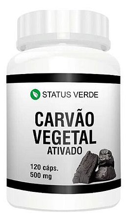 Carvão Vegetal Ativado 120 Cáps - Status Verde