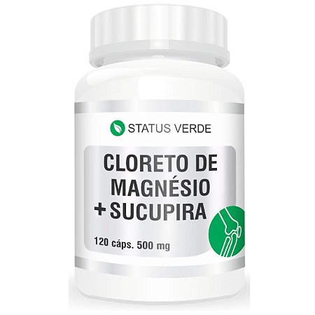 Cloreto De Magnésio P.a + Sucupira 120 Cáps - Status Verde