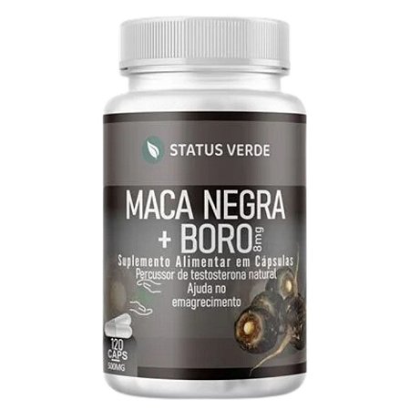 Maca Negra + Boro 120 Cáps - Status Verde