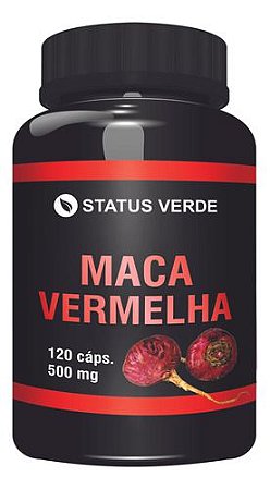 Maca Peruana Vermelha 120 Cáps - Status Verde