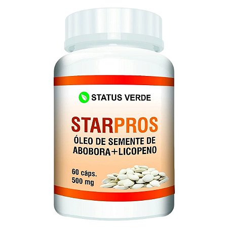 Starpros Óleo de Semente de Abóbora + Licopeno 60 Cáps - Status Verde