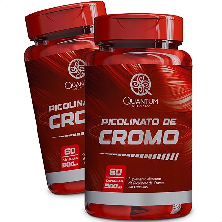 2 Potes Picolinato de Cromo Kit 120 Cáps - Quantum