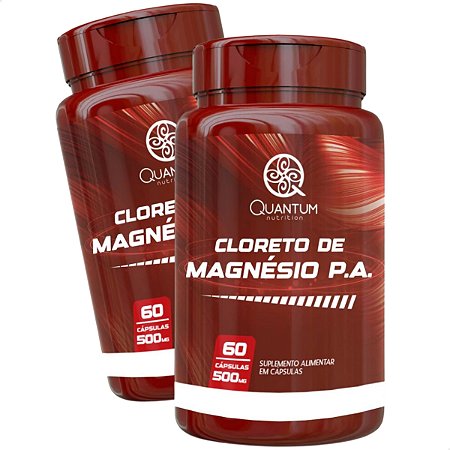 2 Potes Cloreto de Magnésio P.A. Kit 120 Cáps - Quantum