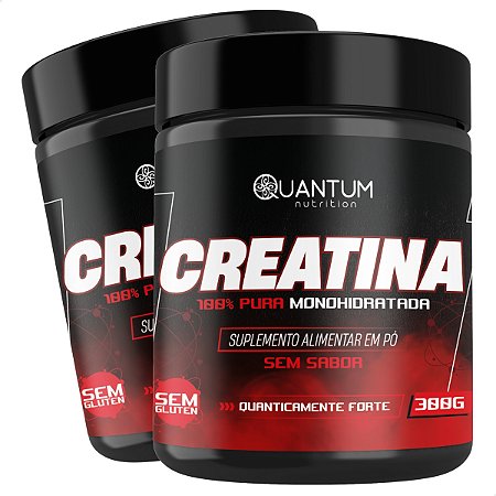2 Potes Creatina Monohidratada Kit 600g - Quantum