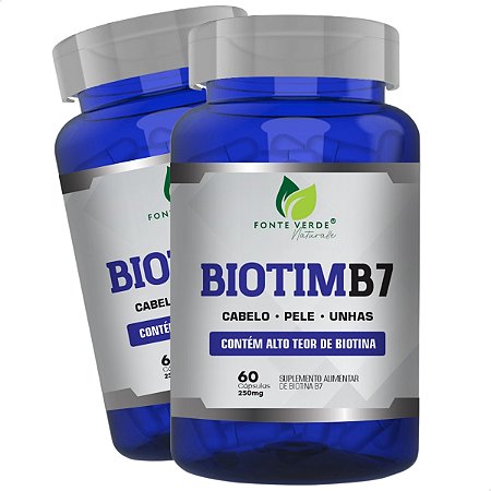 2 Potes Biotim B7 Kit 120 Cáps - Fonte Verde