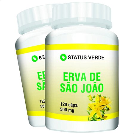 2 Potes Erva De São João Kit 240 Cáps - Status Verde