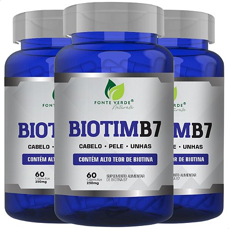 3 Potes Biotim B7 Kit 180 Cáps - Fonte Verde