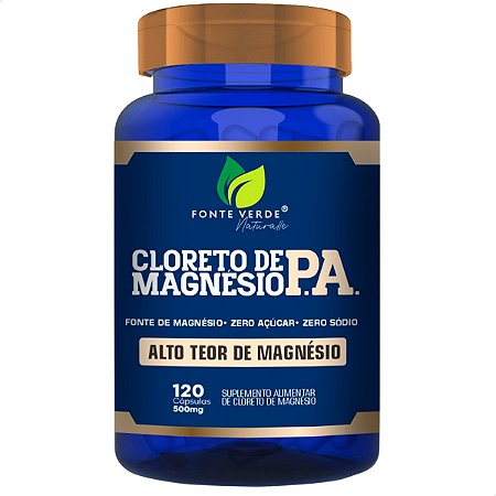 Cloreto de Magnésio P.A. 120 Cáps - Fonte Verde