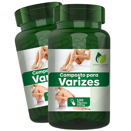 2 Potes Composto Para Varizes 120 Cáps - Fonte Verde