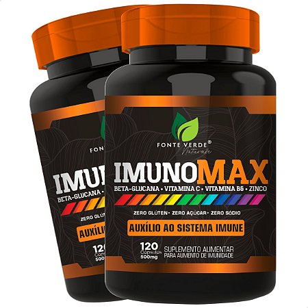 2 Potes ImunoMAX Kit 240 Cáps - Fonte Verde