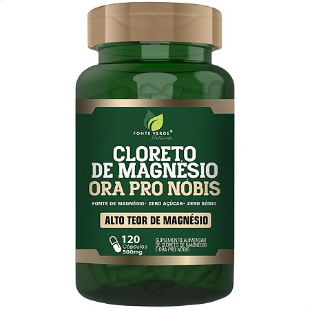 Cloreto de Magnésio + Ora Pro Nóbis 120 Cáps - Fonte Verde