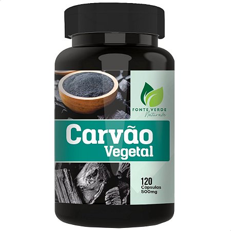 Carvão Vegetal 120 Cápsulas - Fonte Verde