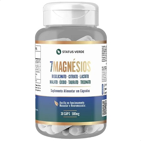 7 Magnésios 30 Cáps - Status Verde