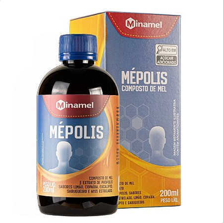Mépolis Composto de Mel e Extrato de Própolis 200ml - Minamel