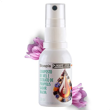 Spray Composto de Mel e Extrato de Própolis 30 ml Sabor: Malva - Minamel