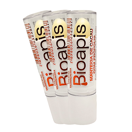 Kit 3 Manteiga De Cacau Com Própolis 3,5g - BIOAPIS