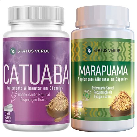 Kit Catuaba + Marapuama 120 Cáps P/ Pote - Statua Verde