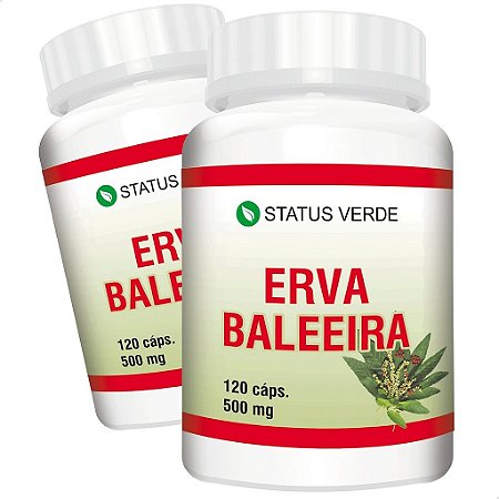 2 Potes Erva Baleeira Kit 240 Cáps - Status Verde