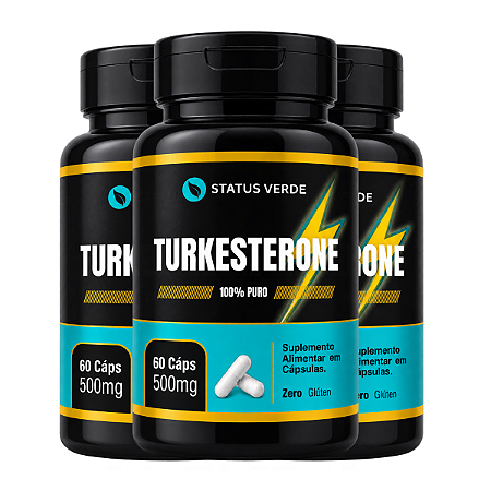 3 Potes Turkesterone 60 Cáps - Status Verde