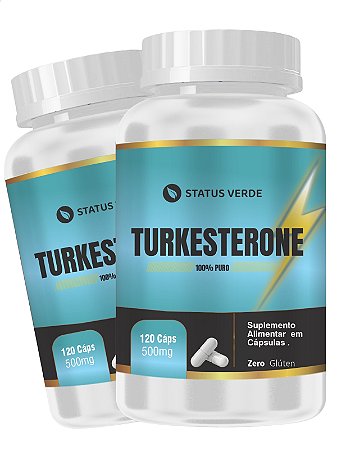 2 Potes Turkesterone 120 Cáps - Status Verde