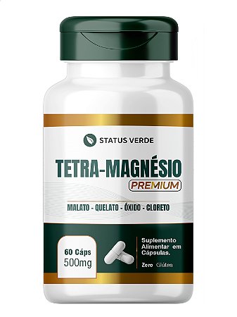 Tetra Magnésio 60 Cáps - Status Verde