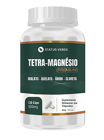 Tetra Magnésio 120 Cáps - Status Verde