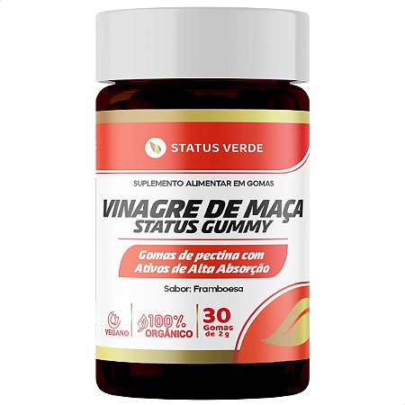 Vinagre de Maça Orgânico Gummy 30 Caps - Status Verde