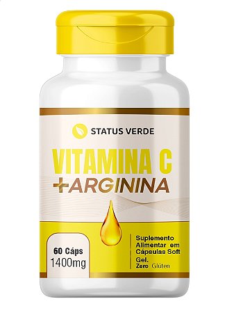 Vitamina c + Arginina 60 Caps - Status Verde