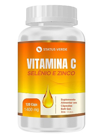 Vitamina C + Selenio e Zinco 120 cáps - Status Verde