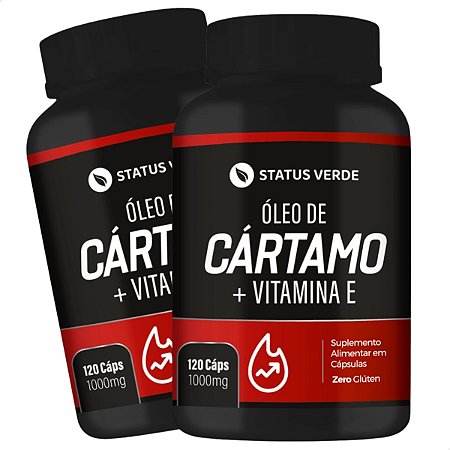 2 Potes Óleo de Cártamo 120 Caps - Status Verde