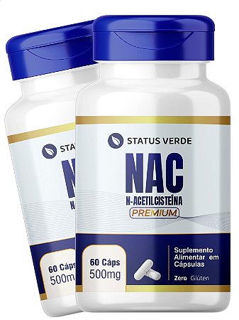 2 Potes Nac N-acetilcisteína 60 Caps - Status Verde