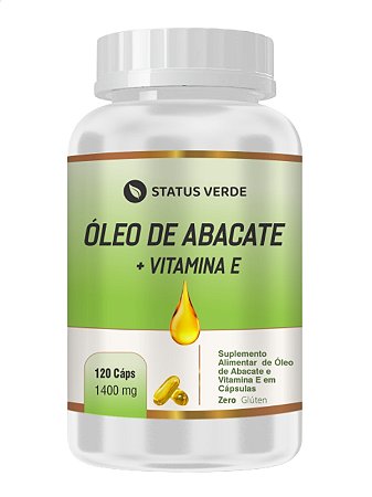 Óleo de Abacate + Vitamina E 120 Cápsulas 1400Mg - Status Verde