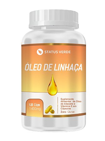 Óleo de Linhaça 120 Cápsulas 1400 mg Status Verde
