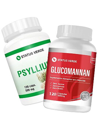 Kit Psyllium + Glucomoman 120 Caps Status Verde