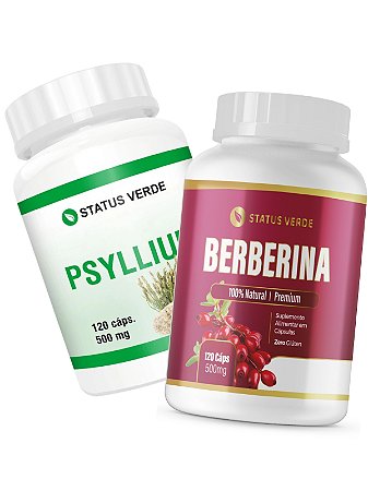 Kit Psyllium + Berberina 120 Caps Status Verde