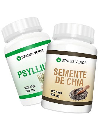 Kit Psyllium + Chia 120 Caps Status Verde