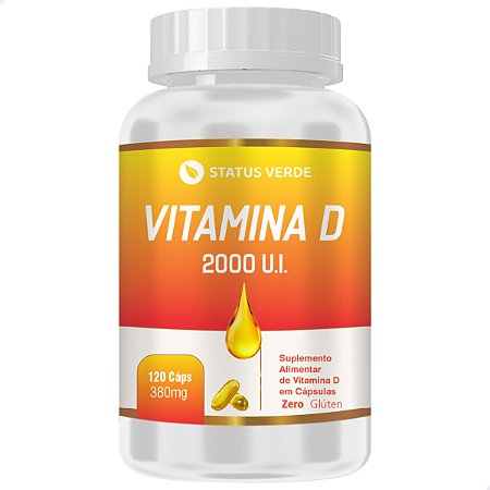 Vitamina D 2000ui SoftGel 120 Cáps - Status Verde